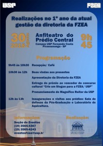 Realizações no 1º ano da gestão da diretoria da FZEA 2018